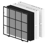 AP-1512HH Lot de filtres de rechange pour purificateur d'air Coway Airmega AP-1512HH et Airmega 200M, 1 préfiltre lavable, 2 véritables filtres HEPA avec 4 préfiltres à charbon actif, par rapport à la