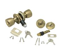 AP Products 013234 Ensemble de serrures combin es avec serrure bouton et p ne dormant en laiton poli