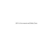 AP United States Government and Politics Notes