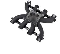 AP02 Collecteur d'admission de carburateur monoplan 300-132 noir compatible avec les pièces de moto automobile moteurs GM LS Gen III Gen IV pour numéro de pièce 300-132