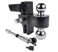 AP03 Remorque Noire Hitch Compatible avec Un récepteur de 2 Pouces de 6 Pouces Rise Rise Hitch pour Le remorquage jusqu'à 12500 LB GTW Comprend des Boules d'attelage de 2 Pouces et 2-5/16 Pouces