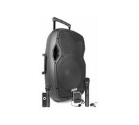 Vonyx AP1500PA Enceinte Sono Portable avec Microphones sans Fil, Filaire et Casque - 800W Max, Bluetooth, USB/SD/MP3, Boomer 15, avec Poignée Télescopique et roulettes pour Les Déplacements