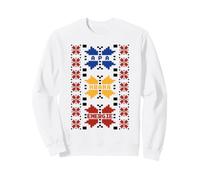 APA Hrana Energie Motifs d'art Folklorique Traditionnel roumain Sweatshirt