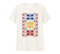 APA Hrana Energie Motifs d'art Folklorique Traditionnel roumain T-Shirt Haut de Gamme