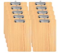 APACALI 10 Pièces A4 Planchettes à Pince, Porte-Blocs en Bois Avec Clip et Trou de Suspension, Clipboard A4 Porte-Formulaires, Porte Bloc Format A4 Pour bureau, travail, salle de classe, affaires
