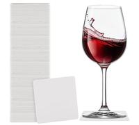 APACALI Lot de 200 dessous de verre à bière vierges rectangulaires - 10 cm - En carton poncé - Blancs - Pour peindre et bricoler