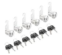 APACALI Lot de 6 Serrures Boîte aux Lettres, 20 mm Serrure Armoire Metallique, Barillet Boîte aux Lettres, Serrure Batteuse Cylindre, Serrure Armoire Metallique pour le Meuble, avec 2 Cles Chacun