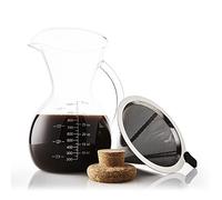 Apace Living ensemble cafetière pour-over avec mesure à café et bouchon en liège - Cafetière goutte-à-goutte élégante avec verseuse en verre et filtre permanent en acier inoxydable (1000 ml)