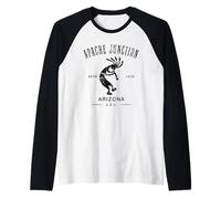 Apache Junction Arizona Dancing Kokopelli Design Vieilli Manche Raglan
