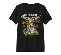 Apache Junction AZ USA Style Vieilli Moto T-Shirt Haut de Gamme