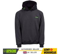 Apache Kingston Sweat à Capuche Homme Laine Épaisse Gris/Noir Poches