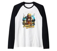 Apache Proud American Native Indian Pinup Girl Lake Retro Manche Raglan