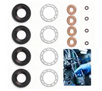 APAKA 16 Pcs Joint Injecteur 1.6 HDI, Kit de Joints Toriques d'Injecteur Diesel Rondelle D'étanchéité Compatible avec Citroen, Peugeot 198185 198299 1982A0 1314368