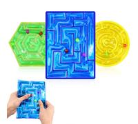 APAKA Lot de 3 Jouets Sensoriels en Forme de Labyrinthe, Jouet Sensoriel Anti Stress pour Enfants, Fidget Jouets Sensoriels à Presser pour Adulte, pour TDAH et Autisme(Rectangle, Cercle, Hexagone)