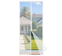 Apalus Prime Moustiquaire Magnétique Pour Porte, Rideau en Maille, Joint Magnétique de Haut en Bas avec Fermeture Automatique, Maintient l'air frais à l'intérieur (80x210 CM,Blanc)