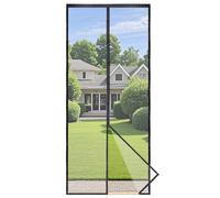 Apalus Prime Moustiquaire Magnétique Pour Porte, Rideau en Maille, Joint Magnétique de Haut en Bas avec Fermeture Automatique, Maintient l'air frais à l'intérieur (100x210 CM,Noir)