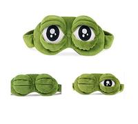 Apanphy® Masque pour Les Yeux, Duvet Visage Visage endormi drôle nouveauté Grenouille de Bande dessinée Couverture de l'oeil Masque de Voyage de Sommeil (Vert)