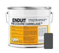 APARA Enduit carrelage effet béton, salle de bain, cuisine, recouvre les joints, lisse et décore, sans sous-couche, prêt à l'emploi 15 Kg