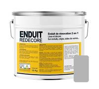 APARA Enduit décoratif, rénovation rapide, 2 en 1, lisse et décore sur plâtre, peintures, crépis, fibres, toile de verre 15 Kg Béton (RAL 7047)