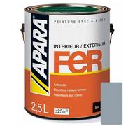 APARA Peinture Fer Satin 2.5 litres Gris argent (RAL 7042)
