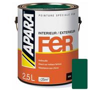 APARA Peinture Fer Satin 2.5 litres Vert jardin (RAL 6005)