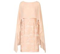 APART Fashion Jacquardkleid mit Chiffonstola Robe de Cocktail, Rose, 48 Femmes