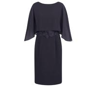 APART Fashion Kleid mit Chiffoncape Robe de Cocktail, Bleu Nuit, 48 Femmes