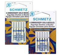 Apartment ABC Aiguilles à broder pour machine à broder Tailles 75/11 et 90/14, parfaites pour la broderie sur presque tous les tissus, compatibles avec la plupart des types de machines à domicile