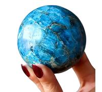 Apatite Quartz Crystal Ball,Blue Crystals Sphere Specimens, Gemstone Collection,Home Office Decoration,5.5~6cm