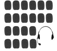 Apausvcm Lot de 15 microphones anti-pop - Protection contre le vent - Protection contre les éclaboussures - En mousse - Lavables - Pour microphone à main - Mini couverture en mousse - Pour performance