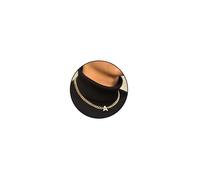 APaztip Collier avec initiale A-Z pour homme - Chaîne à maillons cubains - Cadeau - Pendentif en acier inoxydable poli - Doré/argenté - 6,5 mm - 40,6 cm + 5,1 cm, Initial U, Acier inoxydable, Pas de