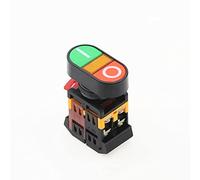 APBB-22N-25N PPBB-30N Interrupteur à double bouton-poussoir Start-Stop avec lampe à LED interrupteur industriel (Color : Apbb-yuan, Size : 220V)