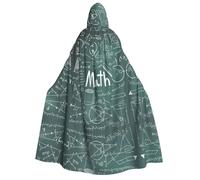 Apbdffjnf Cape à capuche épaisse avec capuche pour adulte (mot de leçon de mathématiques) - Cape à capuche pour Halloween - Douce et élastique