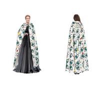 Apbdffjnf Cape à capuche mystérieuse pour adulte avec imprimé mauvais yeux pour Halloween, fête, Noël, cosplay