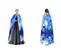 Apbdffjnf Cape à capuche mystérieuse pour adulte avec imprimé papillon de beauté personnalisée pour Halloween, fête, Noël, cosplay
