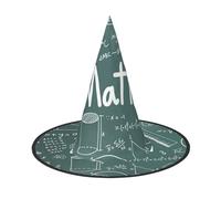Apbdffjnf Chapeau de sorcière pointu pour leçon de mathématiques pour Halloween, accessoire de costume pour décoration de fête d'Halloween
