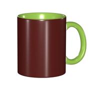 Apbdffjnf Tasses à café en céramique avec poignée pour bureau et maison, 325 ml, marron châtaigne