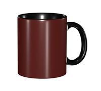 Apbdffjnf Tasses à café en céramique avec poignée pour bureau et maison, 325 ml, marron châtaigne