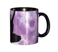 Apbdffjnf Tasses à café en céramique avec poignée pour le bureau et la maison Motif ballerine Danse 325 ml Noir