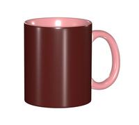 Apbdffjnf Tasses à café en céramique marron châtaigne, 325 ml, tasses à thé en céramique avec poignée pour bureau et maison, rose