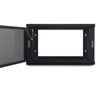NetShelter WX AR106 - Armoire - montable sur mur - noir - 6U - 19"