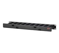 APC AR8602A Gestionnaire de cbles Horizontal, 1U x 4", unilatéral avec Cache, Noir