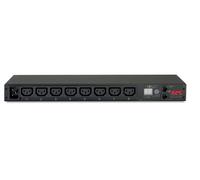 APC Bandeau de prises - AP7821B - Distribution d'alimentation (avec compteur, 1U, 208/230 V, 8 Sorties C13; IEC C20)