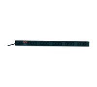 APC Basic Rack-Mount PDU Rack AC 208/230V 2.3 kW input IEC 60320 C14 output connectors 15 power IEC 60320 C13 1.98m cord BK