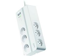 APC By Schneider Electric Surge Arrest Essential - PM6-FR - 6 prises - Police de protection des équipements connectés jusqu'à 50 000 € Blanc