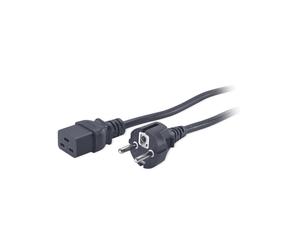 APC Cordon d'Alimentation AP9875, 2.5m, Coupleur C19 vers CEE7/7, 16A, 90-250V, 50-60Hz, RoHS/REACh, Certification Green Premium, Noir