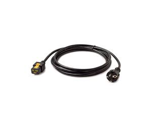 APC Cordon d'alimentation verrouillable AP8755 C19 vers CEE/7 Schuko 3.05m 16A 0-70°C Conforme REACh et RoHS, empreinte carbone 132.13 g CO2e