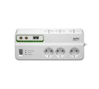 APC BY SCHNEIDER ELECTRIC Surge Arrest Home / Office - PMH63VT-FR - 6 prises - protection coaxiale et téléphonique - Police de protection des équipements connectés jusqu'à 75 000 € Blanc