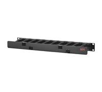 APC Horizontal Cable Manager Single-Sided with Cover - Kit de gestion de câbles pour rack - noir - 1U - 19" - Conformité TAA - pour P/N: SMTL2K2RM2UCL, SMTL2K2RM2UCLNC, SMTL3KRM2UCL...