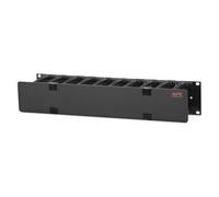 APC Horizontal Cable Manager Single-Sided with Cover - Kit de gestion de câbles pour rack - noir - 2U - 19" - Conformité TAA - pour P/N: SCL500RM1U, SMTL2K2RM2UCL, SMTL2K2RM2UCLNC, SMTL3KRM2UCL...